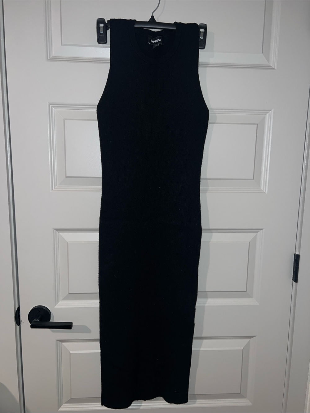 Express ribbed body contour dress